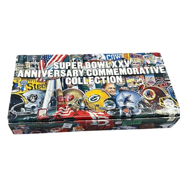 Super Bowl XXV Anniversary Commemorative Collection Box Set - Picture 1 of 16